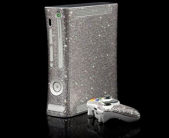 Xbox con cristales incrustados de Swarovsky