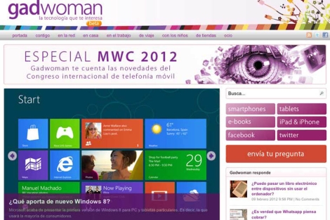 Gadwoman, una revista on-line para mujeres sobre tecnología 3