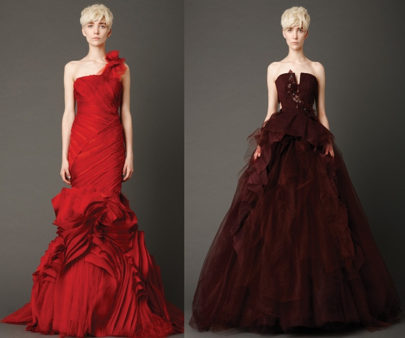 Vestidos de novia rojos de Vera Wang