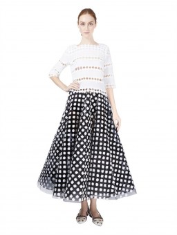 Ropa blanco y negro de Oscar de la Renta 1