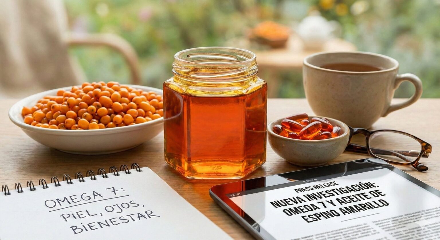 Omega 7 y espino amarillo: qué dice la ciencia sobre piel, ojos y bienestar femenino